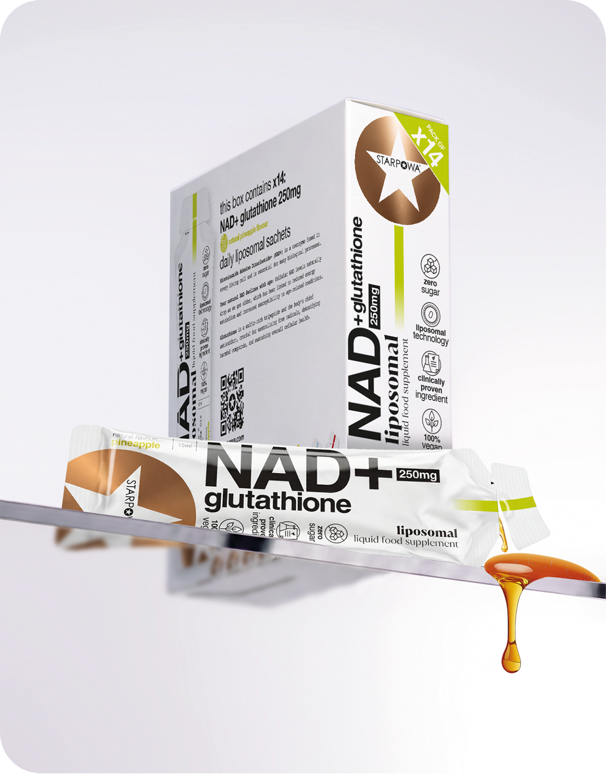 Nad+ Glutathione 250mg Liquid Liposomal – STARPOWA UK