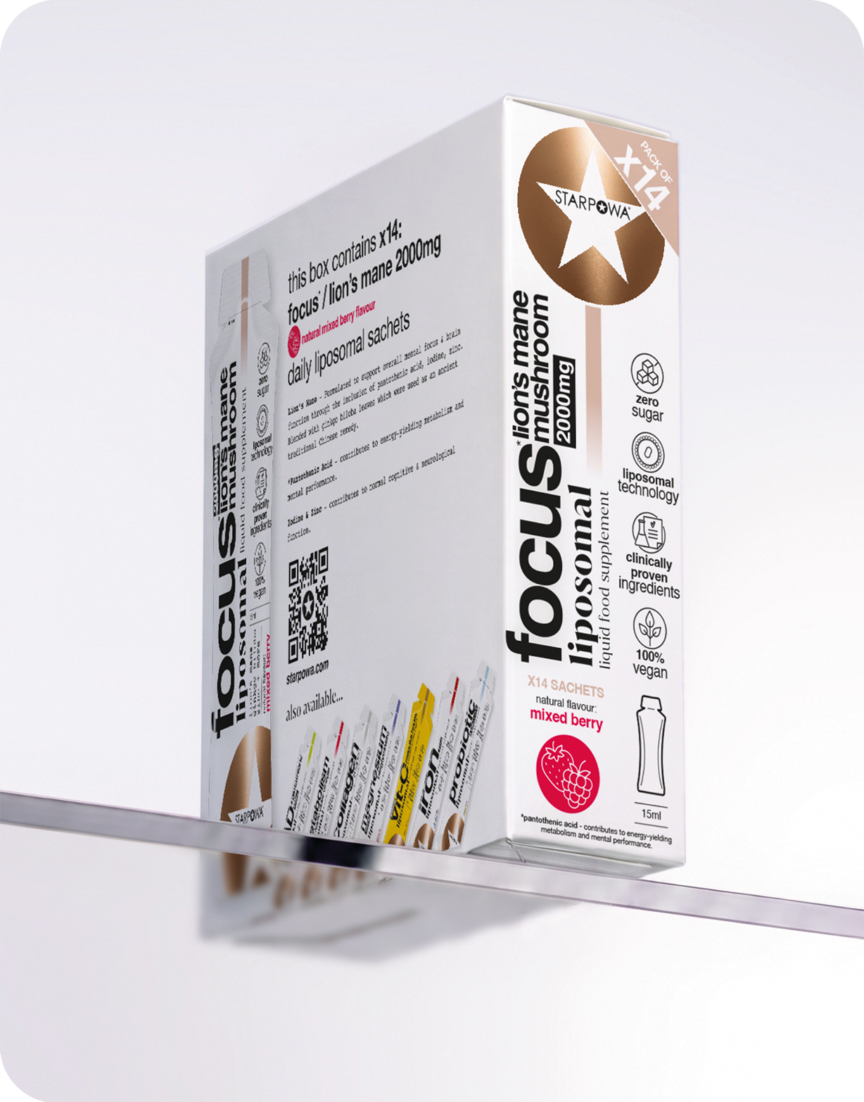 Focus Lion's Mane 2000mg Liquid Liposomal