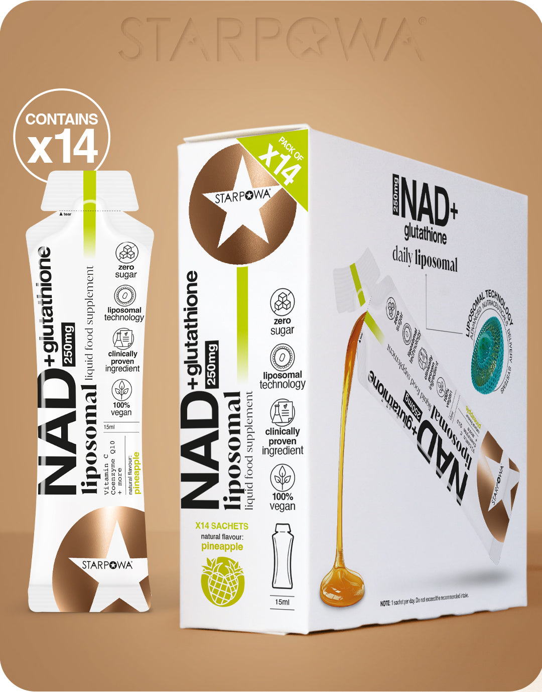 Nad+ Glutathione 250mg Liquid Liposomal