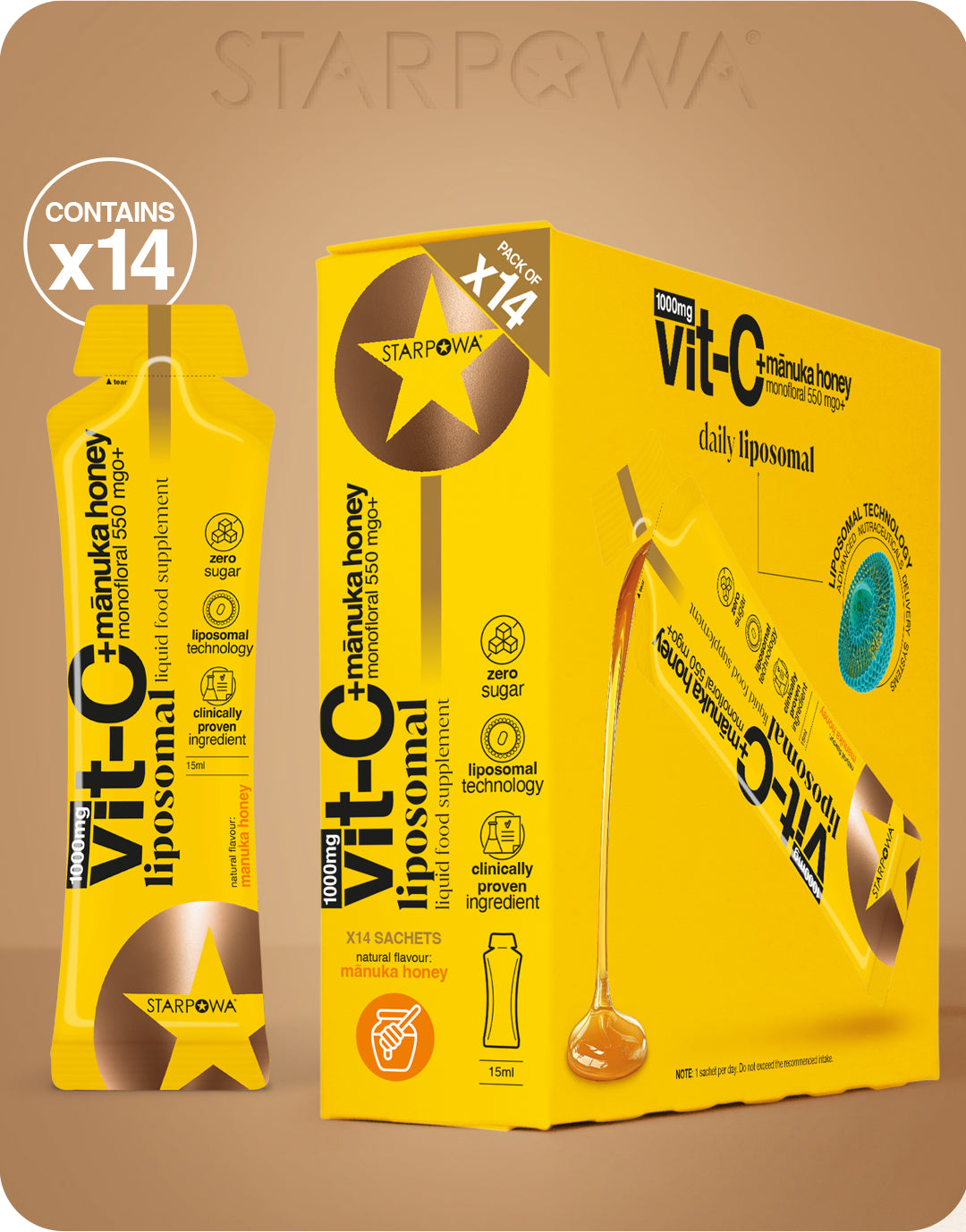 Vit-C 1000mg + Manuka Honey Liquid Liposomal