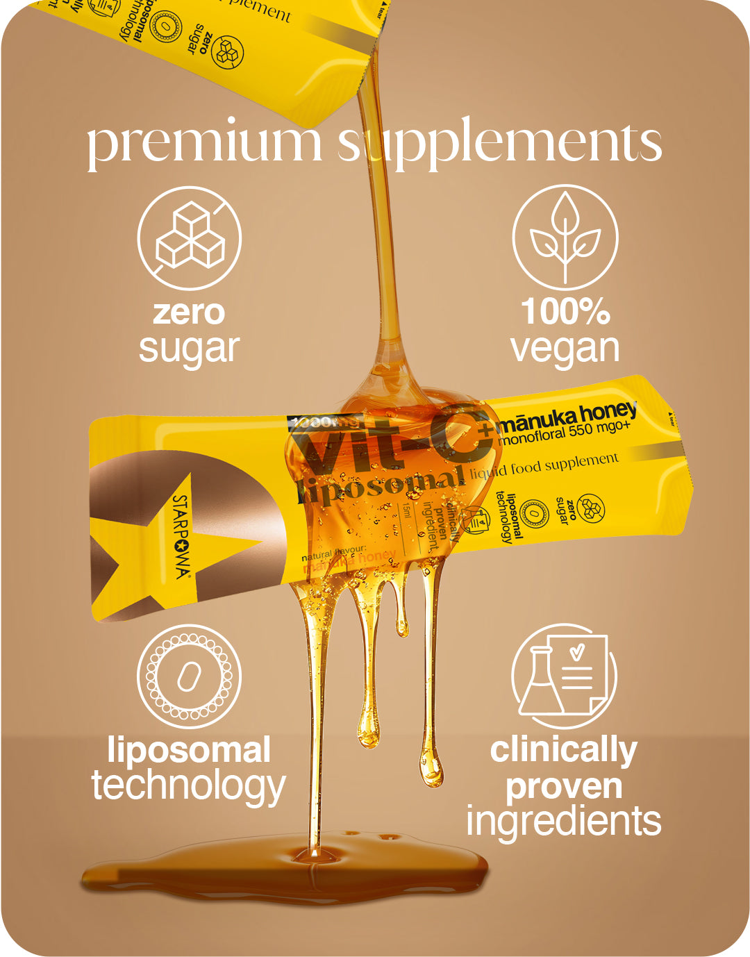 Vit-C 1000mg + Manuka Honey Liquid Liposomal
