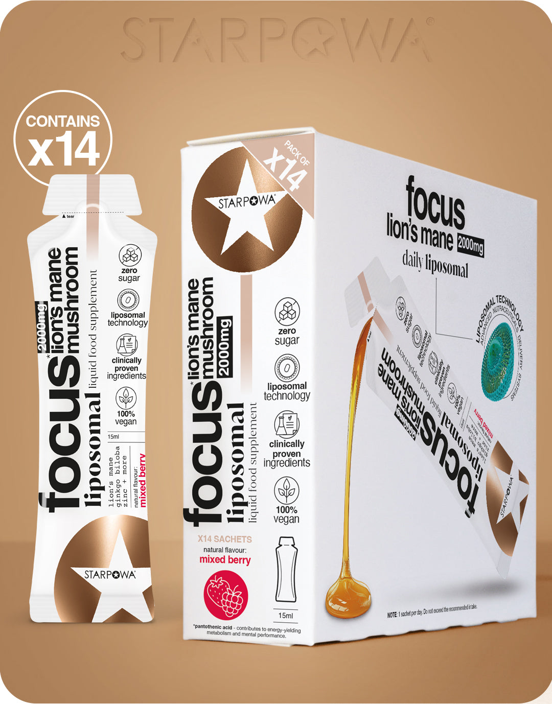 Focus Lion's Mane 2000mg Liquid Liposomal